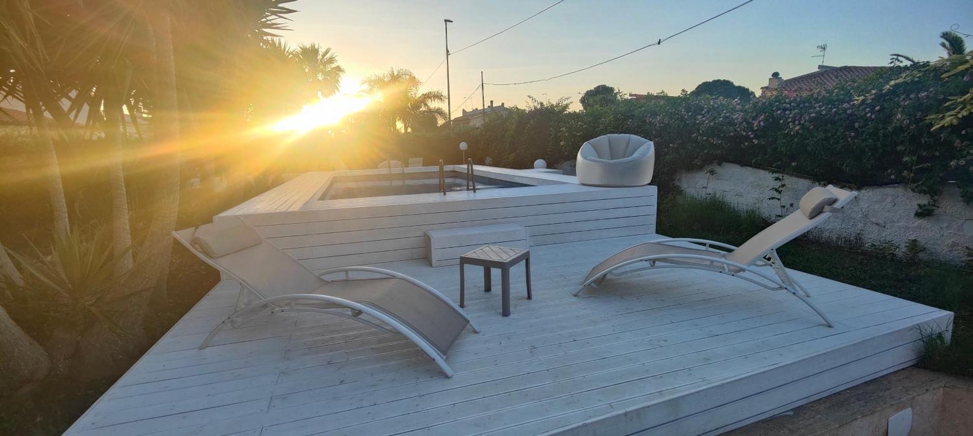Pool Seaside Relais - Ville Ninfea, Marea, Rosa E Cassiopea Фонтане Бианче Екстериор снимка