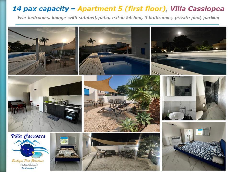 Pool Seaside Relais - Ville Ninfea, Marea, Rosa E Cassiopea Фонтане Бианче Екстериор снимка