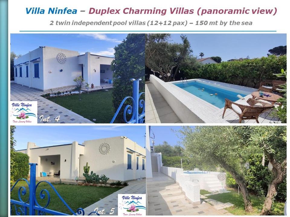 Pool Seaside Relais - Ville Ninfea, Marea, Rosa E Cassiopea Фонтане Бианче Екстериор снимка