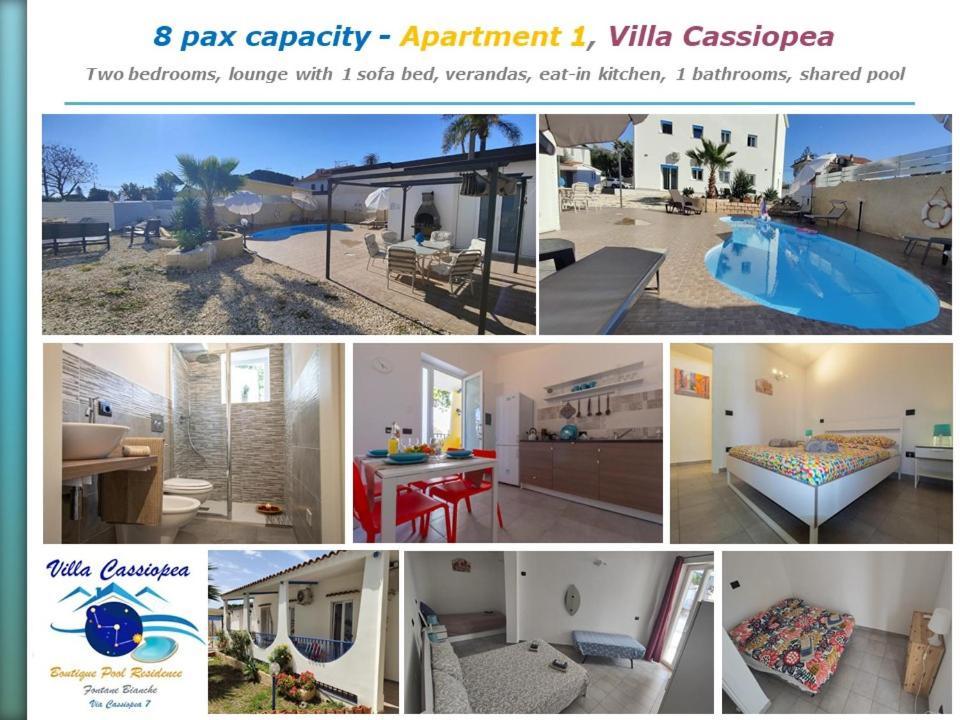 Pool Seaside Relais - Ville Ninfea, Marea, Rosa E Cassiopea Фонтане Бианче Екстериор снимка